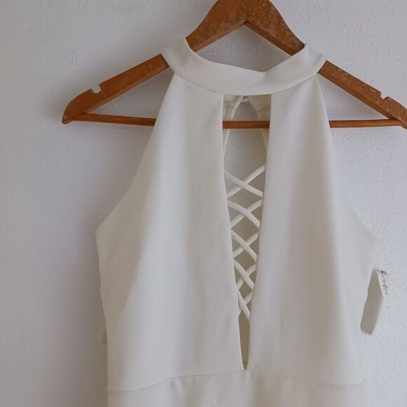 Ana's Fashion halther neck off white dress size 1X - Picture 4 of 8